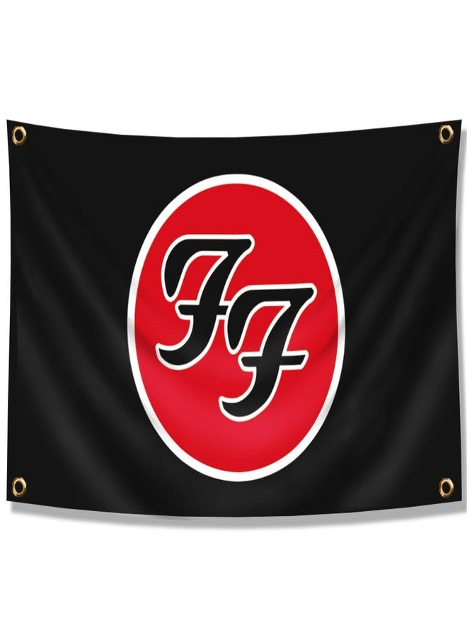 DecrPlus Flag Rock Music Band Banner 3x5ft (HD Printing, Durable 150D Polyester) Garage Man Cave Tapestry - Image 1